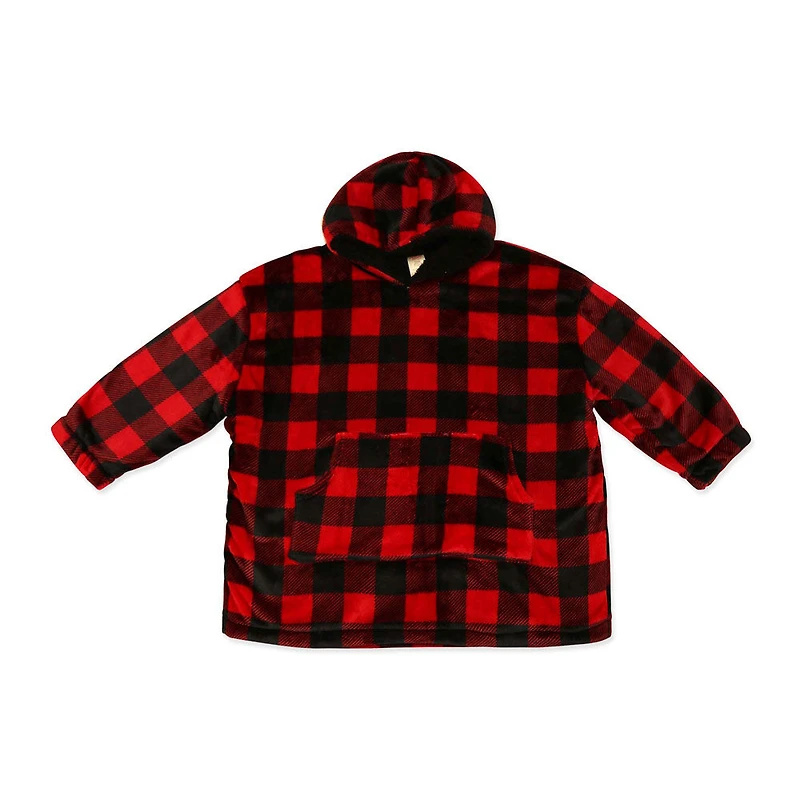 J&L Designs Plaid Wearable Hoodie -Adult