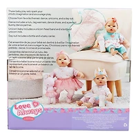 Poupon ballerine de 30,50 cm avec petit lapin en peluche