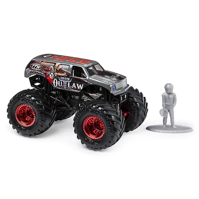 Monster Jam, Official Iron Outlaw Monster Truck, Die-Cast Vehicle, Arena Favorites Series, 1:64 Scale