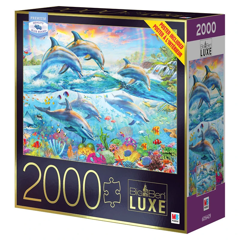Big Ben Luxe 2000-Piece Adult Jigsaw Puzzle, Tropical Sea World
