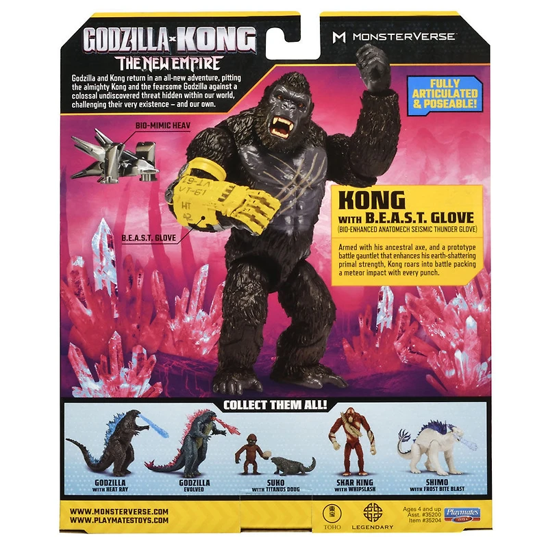 Godzilla x Kong 6"Figure Kong with B.E.A.S.T. Glove