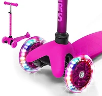 Trottinette Rugged Racer Mini Deluxe à 3 roues - Rose - Édition anglaise