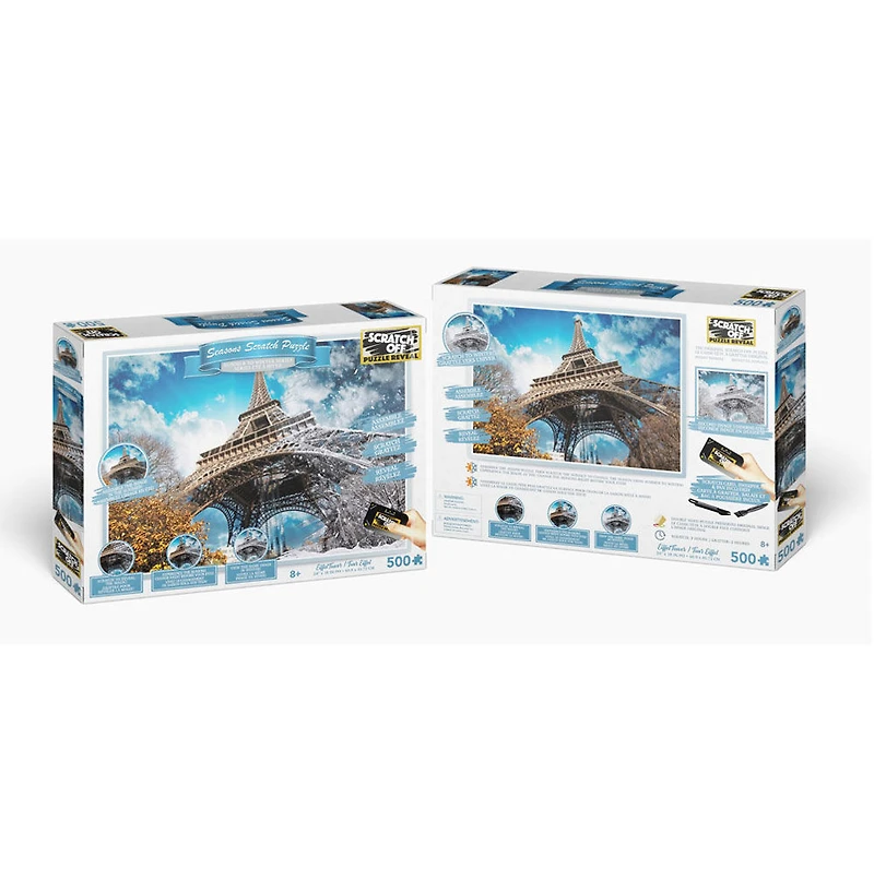 Scratch Off: Puzzles de la série été à hiver - Eiffel Tower (Paris) - 500 pièces