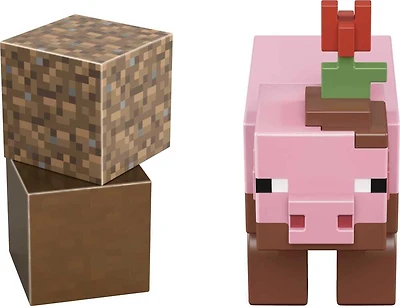 Minecraft Craft-A-Block Assortment Figures, Authentic Character Based on the Video Game