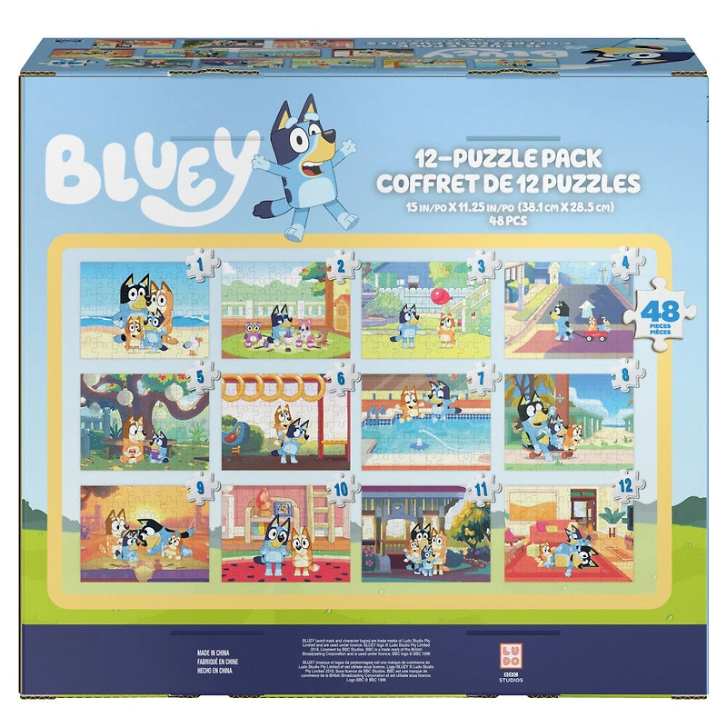 Bluey 12-Pack of Jigsaw Puzzles