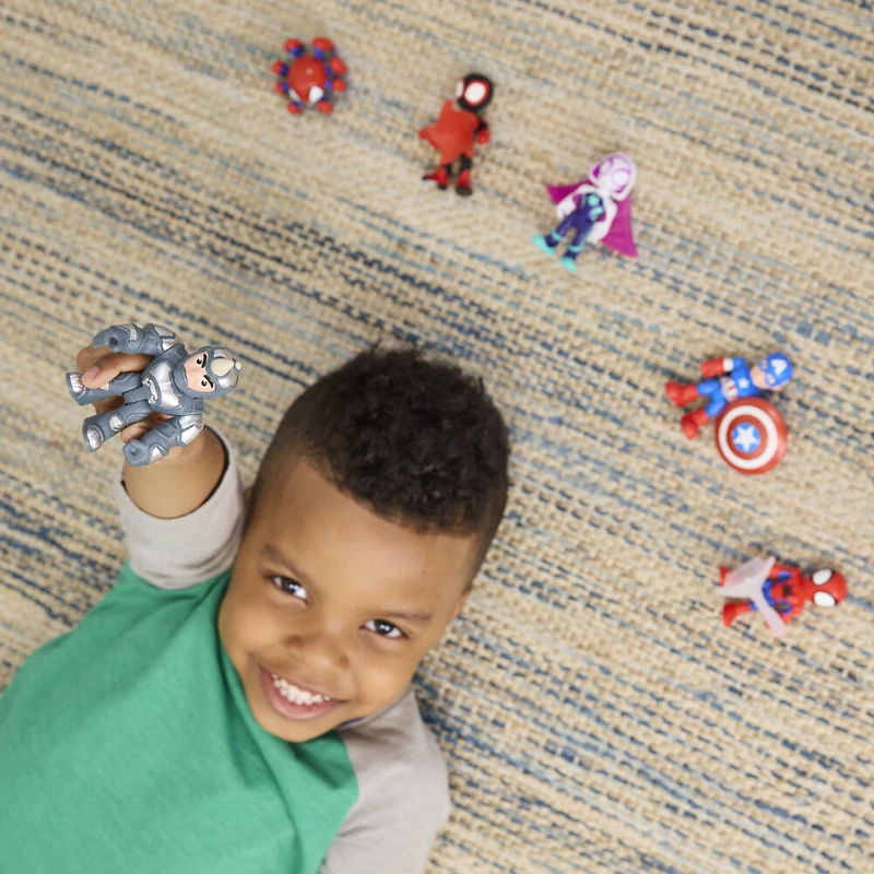 Marvel Spidey et ses Amis Extraordinaires Ensemble contre Rhino, pack de figurines Spider-Man - Notre exclusivité