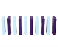 H5 Domino Creations, Coffret de 60 pièces bleues/violettes par Lily Hevesh, artiste domino sur Youtube, jeu familial classique