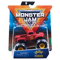 Monster Jam, Monster truck Grave Digger officiel, véhicule en métal moulé, série Retro Rebels, échelle 1:64