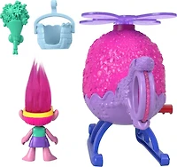Imaginext DreamWorks Trolls Poppy Figure and Toy Helicopter for Preschool Pretend Play, 4 Pieces - R Exclusive