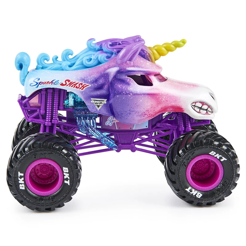 Monster Jam, Monster truck Sparkle Smash officiel, véhicule en métal moulé à collectionner