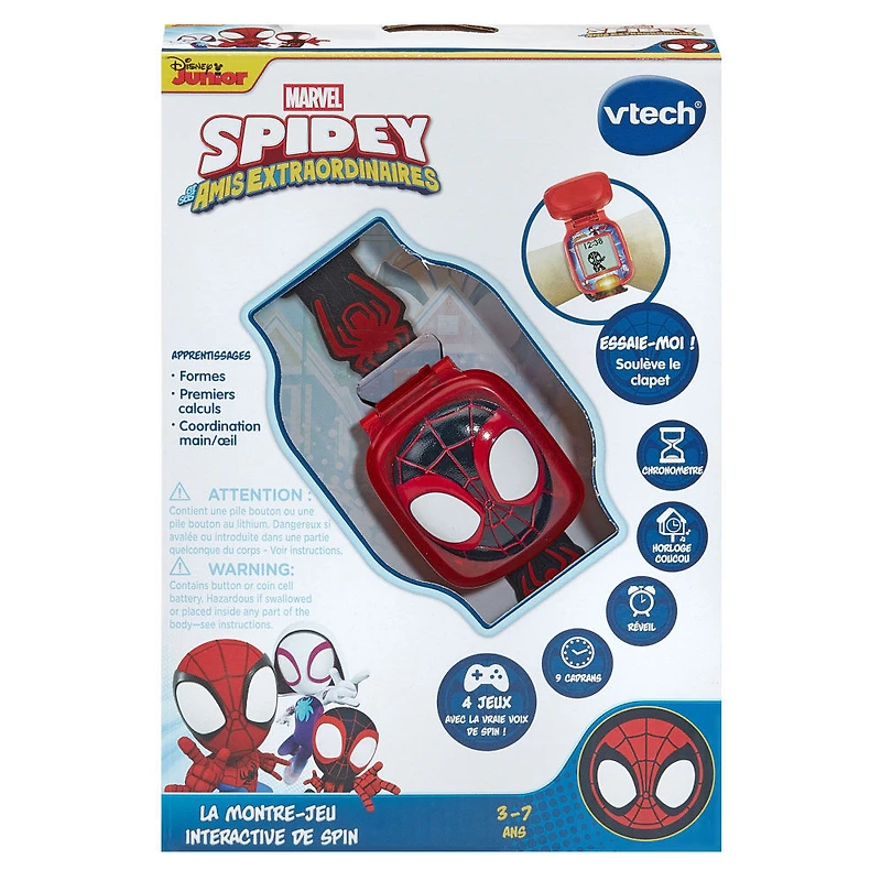 VTech Spidey et ses Amis Extraordinaires - La montre-jeu interactive de Spin -  Édition française