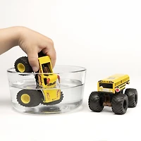 Monster Jam, Coffret de 2 monster trucks officiels en métal moulé El Toro Loco vs. Higher Education  qui changent de couleur, échelle 1:64