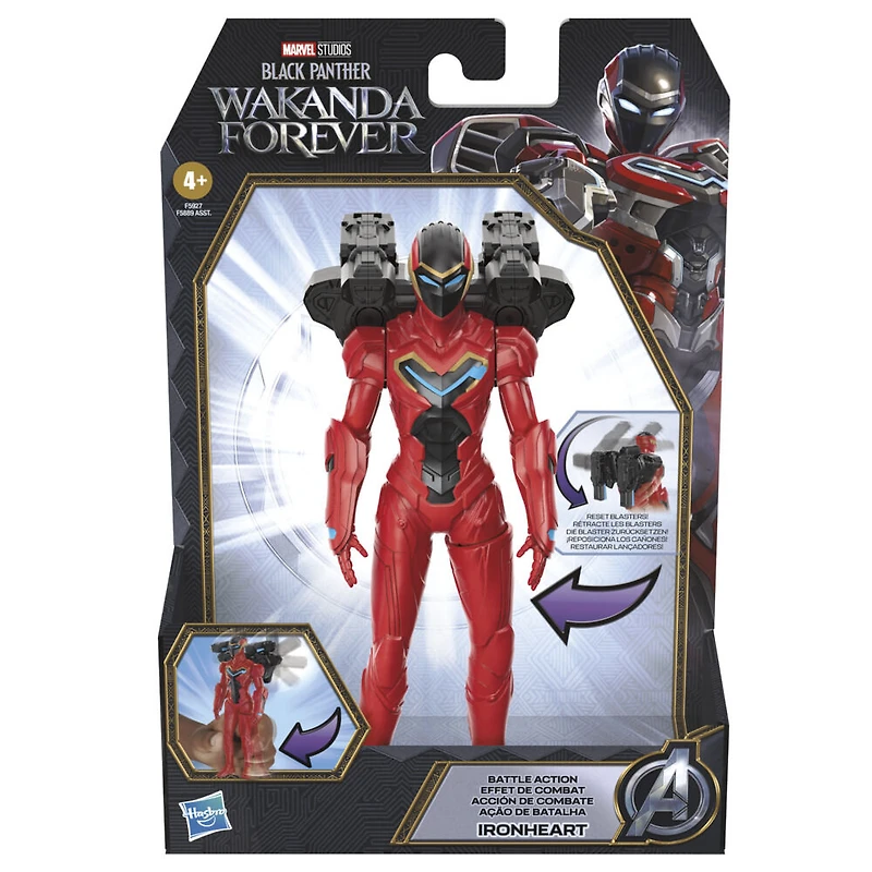 Marvel Studios' Black Panther: Wakanda Forever, figurine articulée Ironheart Effet de combat de 15 cm