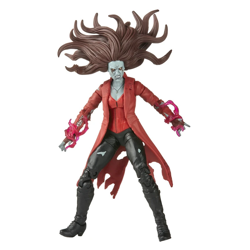 Marvel Legends Series, série What If, figurine de collection Zombie Scarlet Witch de 15 cm MCU Disney+, 2 accessoires et 1 pièce Build-a-Figure