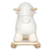 Baby GUND, Agneau à bascule en peluche pour bébé avec socle en bois, crème, 54,6 cm
