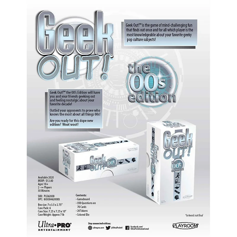 Ultra PRO Geek Out! Trivia Party Game: The 00s Edition - English Edition