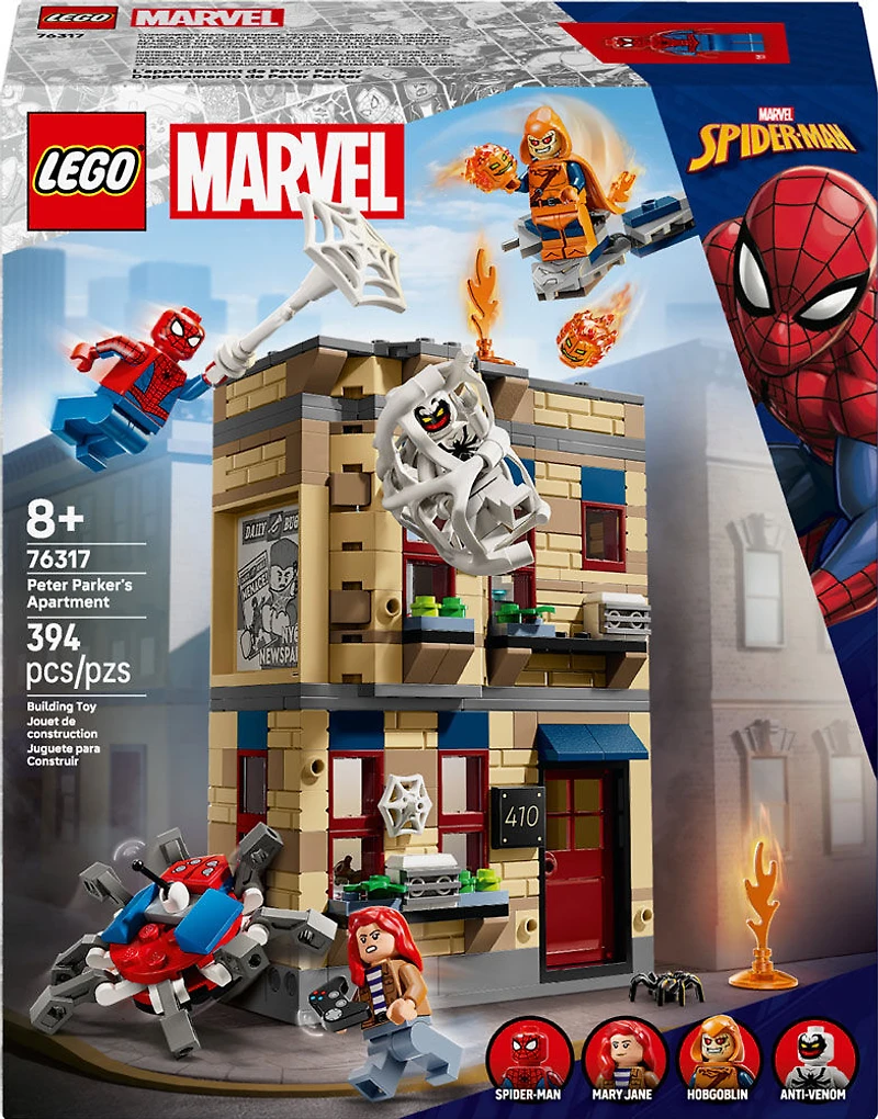 LEGO Marvel L'Appartement de Peter Parker, Jouet de Construction, Bataille de Superhéros, Spider-Man à Collectionner 76317