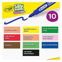 Crayola Silly Scents Smash-Ups Washable Slim Markers, 10 Count