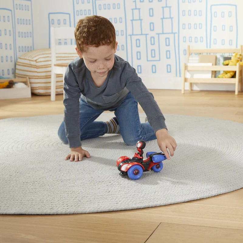 Marvel Spidey and His Amazing Friends Change 'N Go Techno-Racer Vehicle And Miles Morales