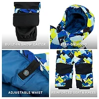 Combinaison de Neige Imperméable pour Enfants | Sommets Néon