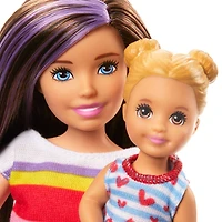 Coffret de jeu Skipper Babysitters Inc. Barbie avec poupée Skipper, poupée Tout-petit qui se nourrit et plus encore