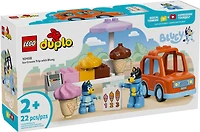 LEGO DUPLO Bluey Ice Cream Trip with Bluey Toddler Toy - Sensory Toy For Kids Ages 2+ - 10458