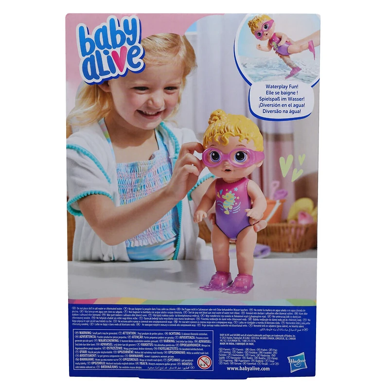 Baby Alive Sunny Swimmer Doll, 10-Inch Waterplay Baby Dolls, Baby Alive Doll