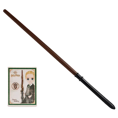 Wizarding World Harry Potter, Spellbinding Wand authentique de Drago Malefoy de 30,5 cm avec carte de sort à collectionner