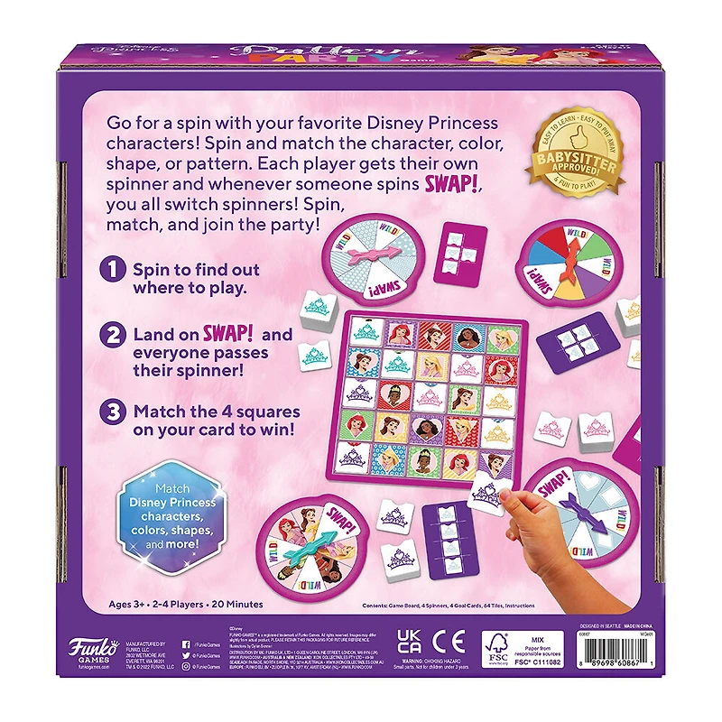Funko Jeu De Disney Princess Pattern Party - Édition Anglaise