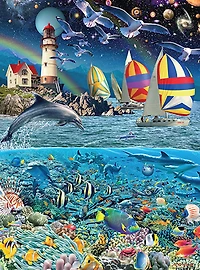 Artiste : Royce B McClure - Casse-tête de 1000 pièces - Tranche de vie océanique