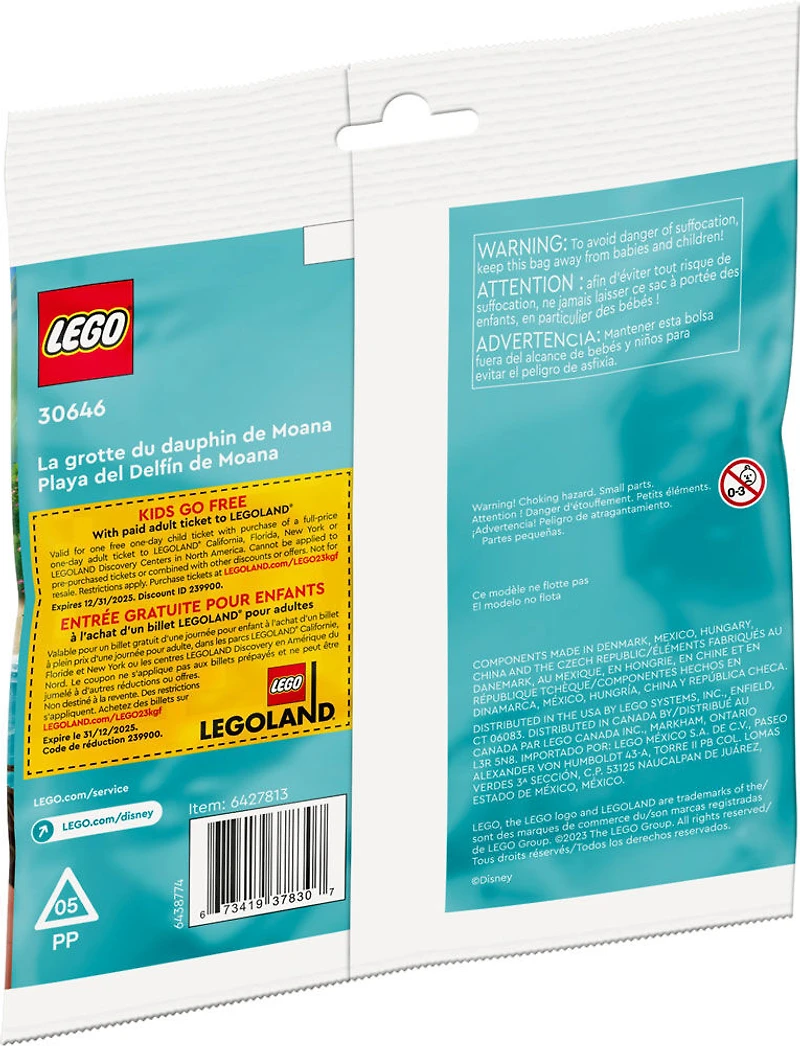 LEGO Disney Princess La grotte du dauphin de Moana 30646