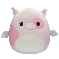 Squishmallow 12" - Peety le Cochon à Pois Roses avec des Ailes