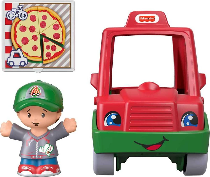 Fisher-Price Little People Voiture de livraison de pizzas La pointe délicieuse