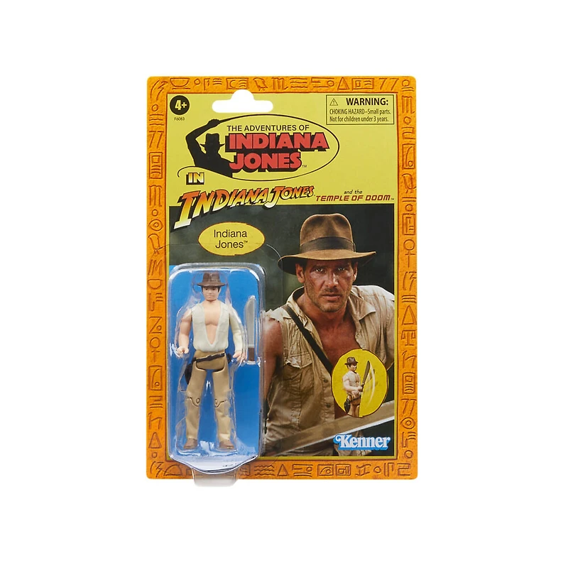 Indiana Jones et le Temple maudit Retro Collection, figurine Indiana Jones de 9,5 cm - Notre exclusivité