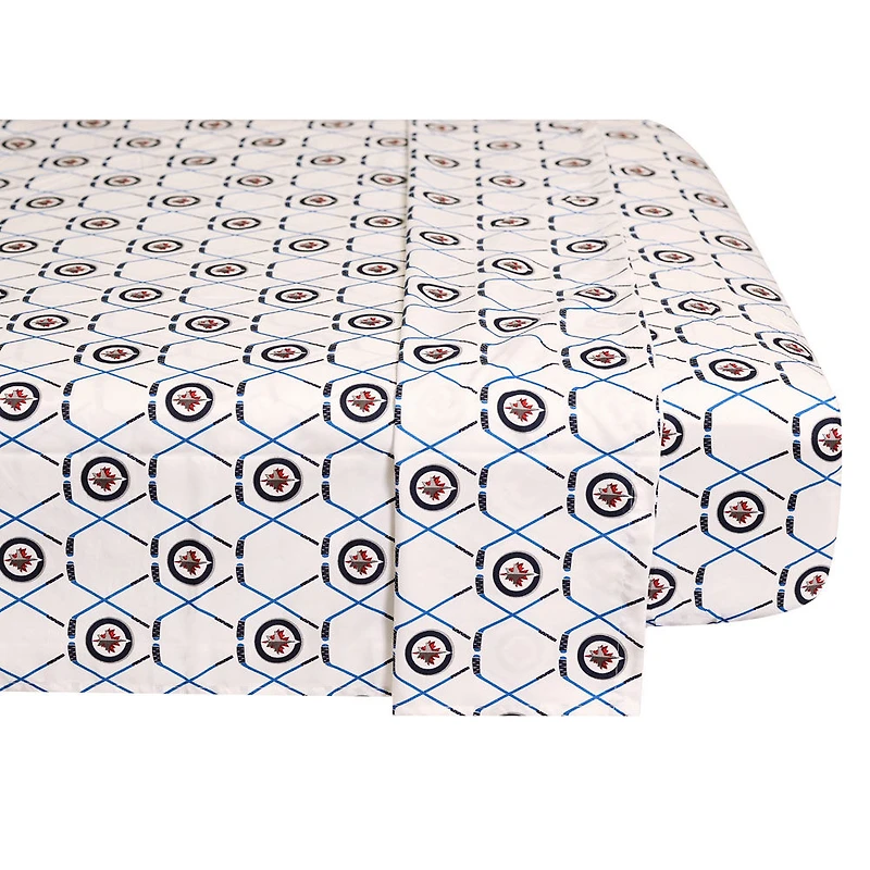 Ensemble de literie simple 4 pièces LNH- Jets de Winnipeg