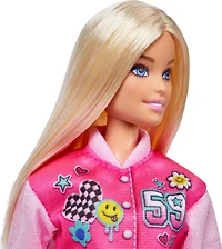 Barbie I Love School Toy Set with & 7 Accessories, Blonde Fashion Doll Wears Removable Look