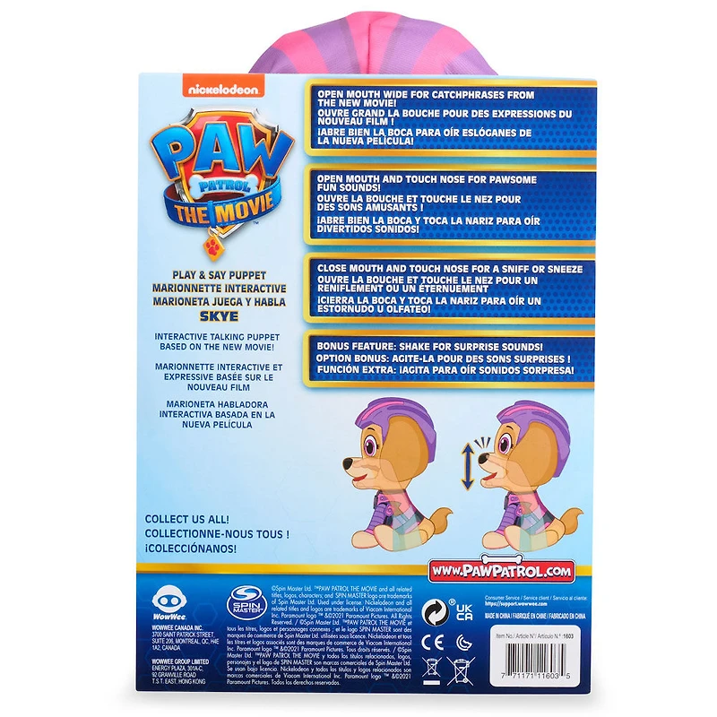 Paw Patrol Puppets Skye - Édition anglaise