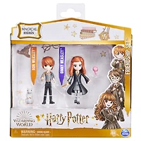 Wizarding World, Magical Minis, Friendship Set Ron et Ginny Weasley avec figurines de jeu à collectionner et 2 créatures