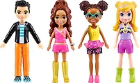 Polly Pocket Sparkle Cove Adventure Fashion Pack Playset with 4 Dolls and 45+ Total Pieces