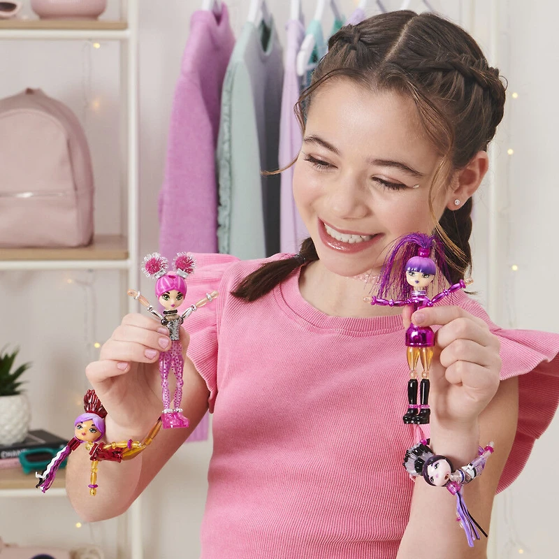 Twisty Girlz, Pack de 2 Meilleures amies pour la vie, Poupées à transformer en bracelets à collectionner avec Twisty Petz mystère
