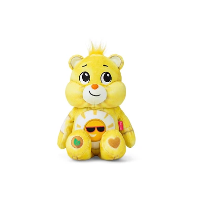 Care Bears Peluche Denim taille amusante (respectueux de l'environnement) - Ours Funshine - Notre exclusivité