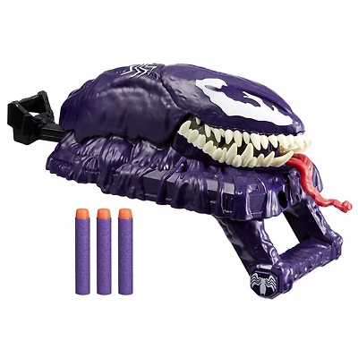 Marvel Spider-Man VenomVersus, Blaster d'attaque Venom, jouet de déguisement Spider-Man Nerf
