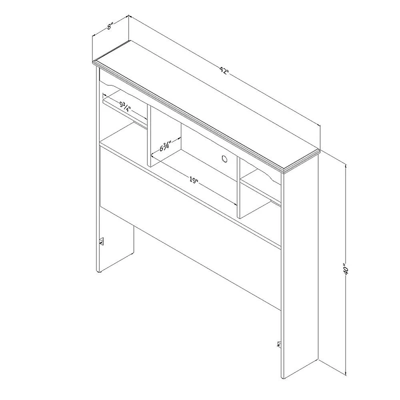 Navali Tête de lit bibliothèque Simple Myrtille