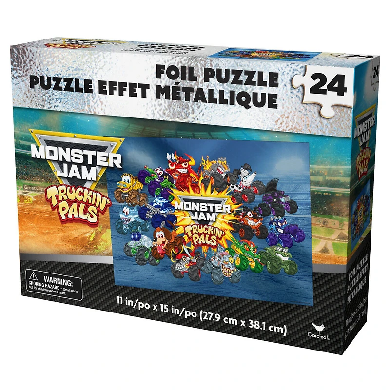 Monster Jam, Puzzle avec effet métallique de 24 pièces