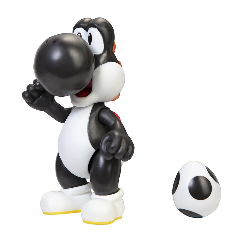 Figurine Nintendo de 4 pouces : Yoshi noir avec Oeuf
