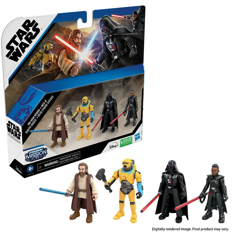 Star Wars Mission Fleet Galactic Clash Pack, 2.5-Inch-Scale Action Figure 4-Pack with Accessories - R Exclusive