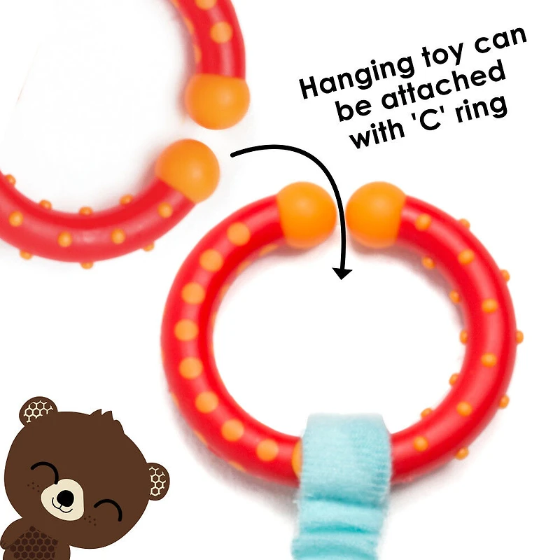 Coussinets de harnais et jouet de personnage ours Diono