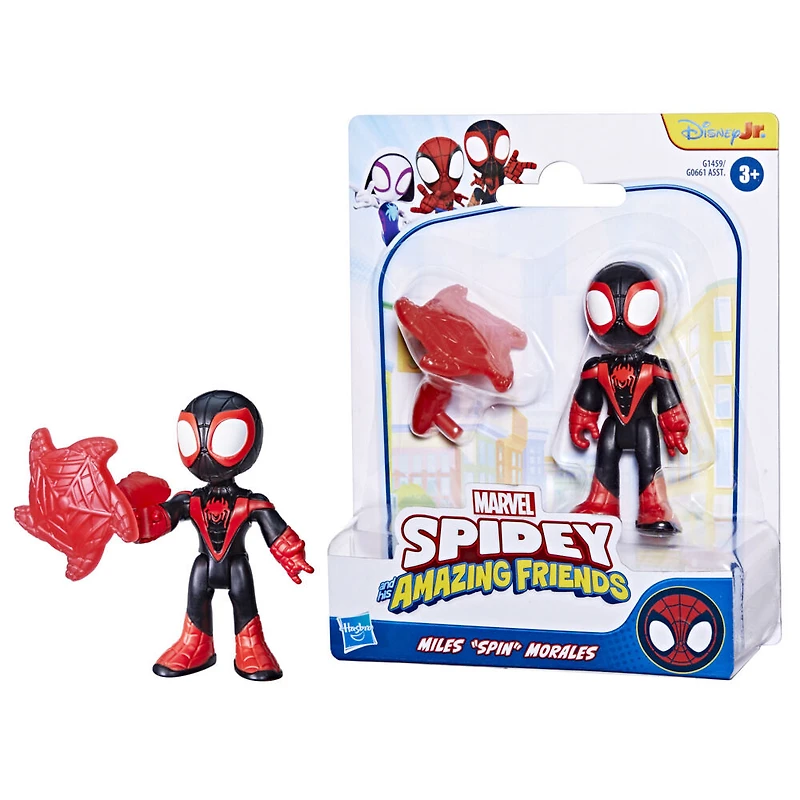 Marvel Spidey et ses Amis Extraordinaires, figurine Miles " Spin " Morales avec accessoire