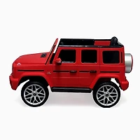 KIDSVIP Voiture 1 place pour enfants Mercedes G63 12V sous licence officielle avec roues en caoutchouc, musique, RC - rouge mat