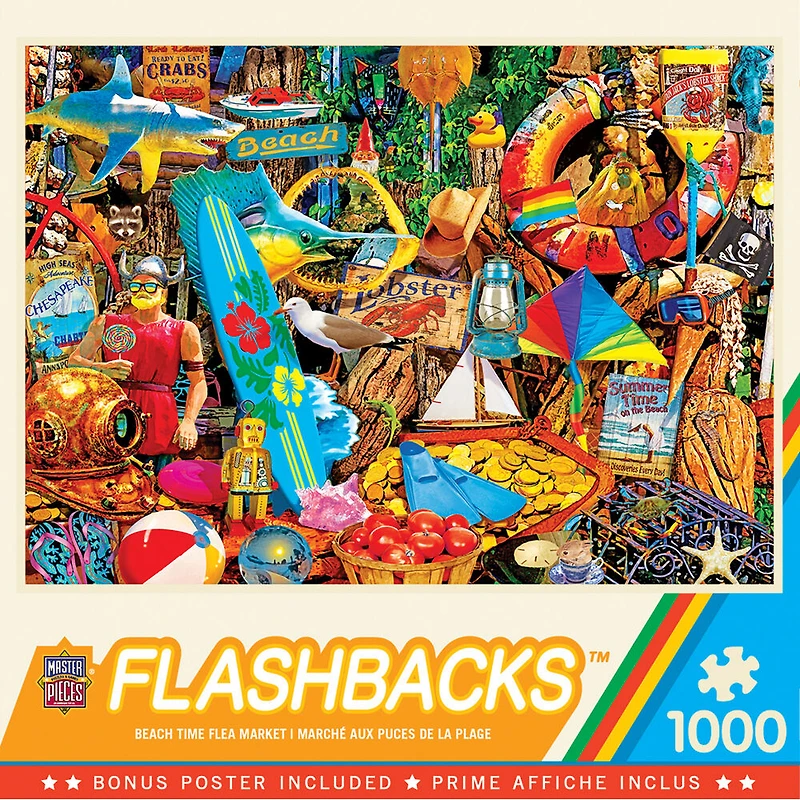 Flashbacks - Beach Time Flea Market - 1000 Piece Jigsaw Puzzle